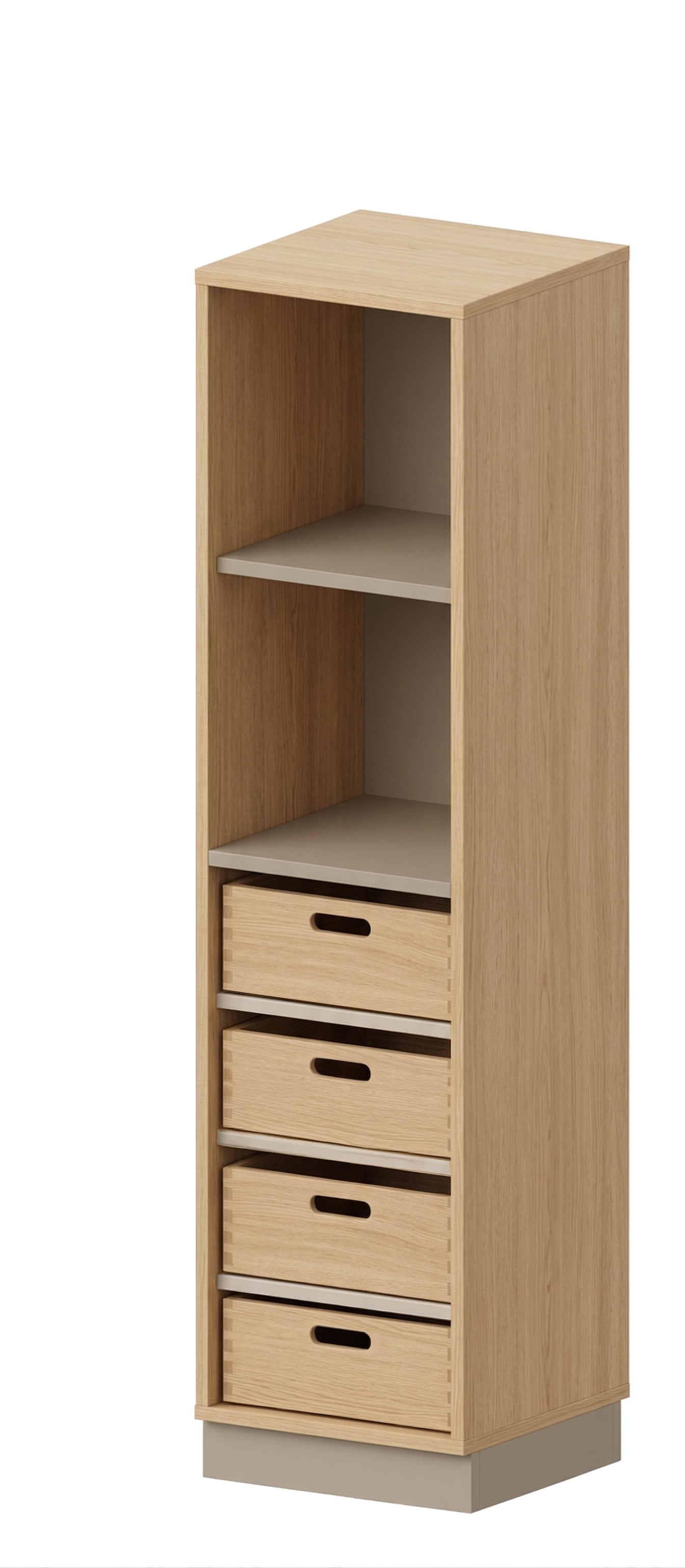 Regal | mit 5 Fachböden und offenen Fächern, 4 OH | 40 x 159 x 40 cm