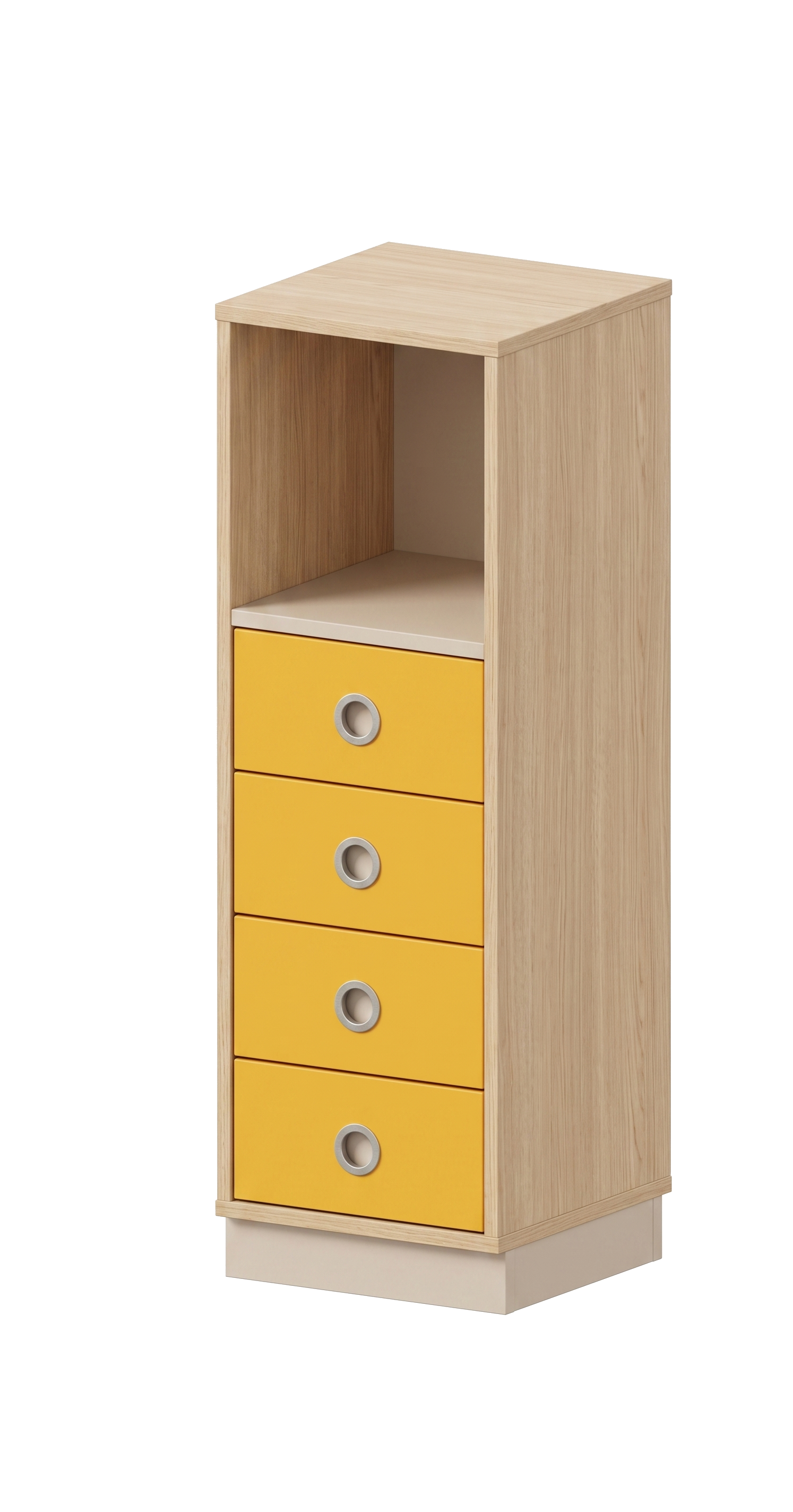 Schrank | mit Schubladen und Regal, 3 OH - Smart | 40 x 121 x 40 cm