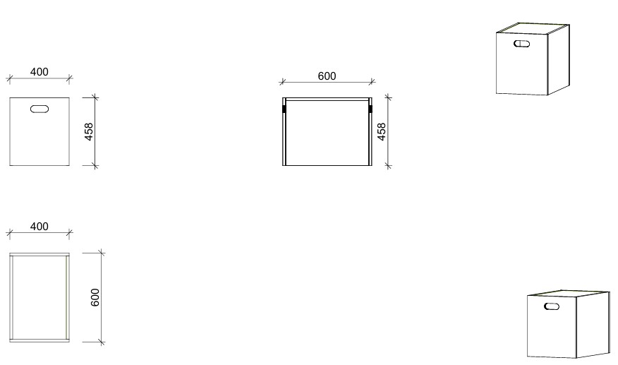 Podestmodul | rechteckig 4060 -  hoch | 40 x 46 x 60 cm