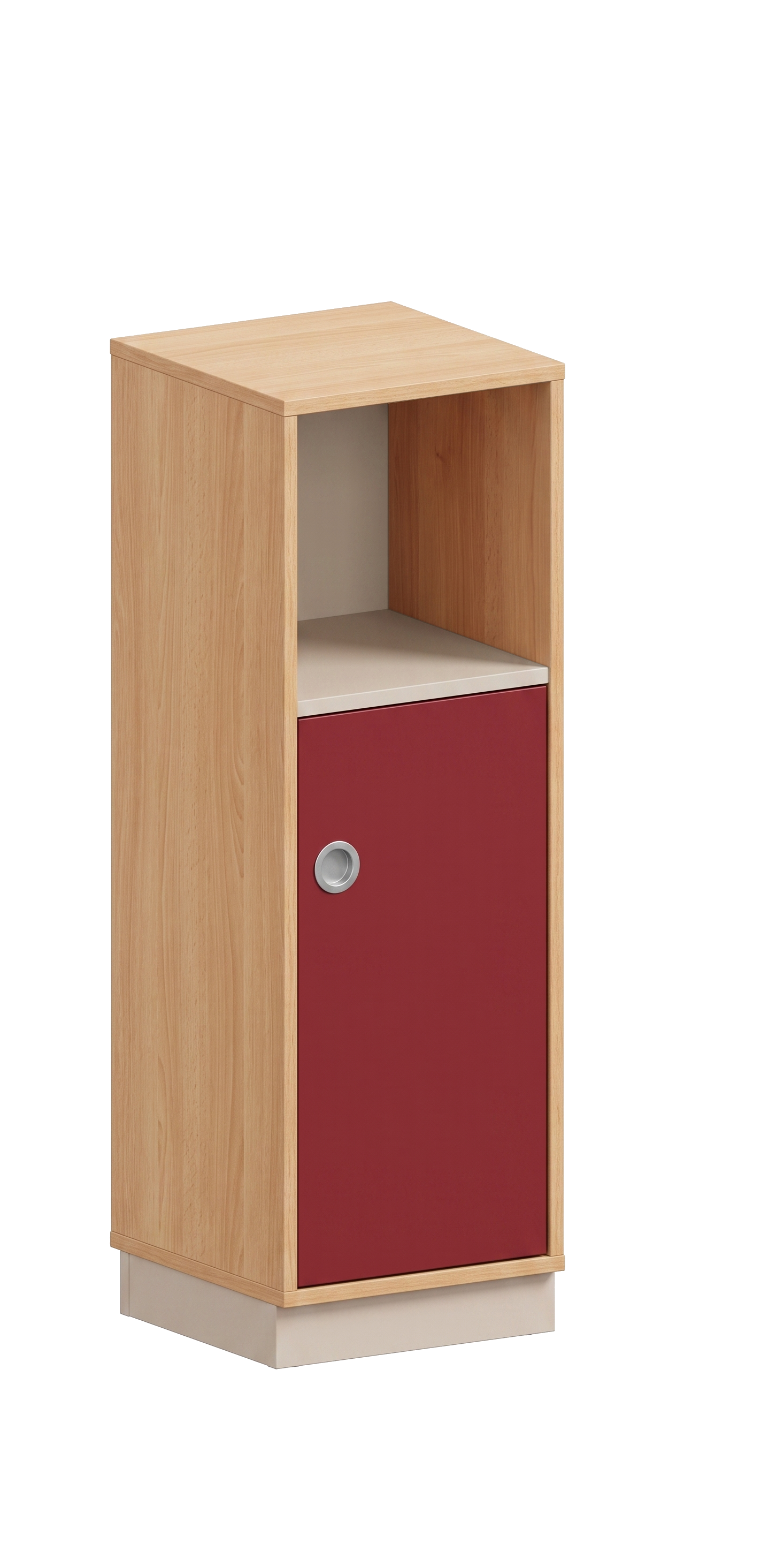 Schrank | mit Tür rechts und offenem Fach, 3 OH - Smart | 40 x 121 x 40 cm